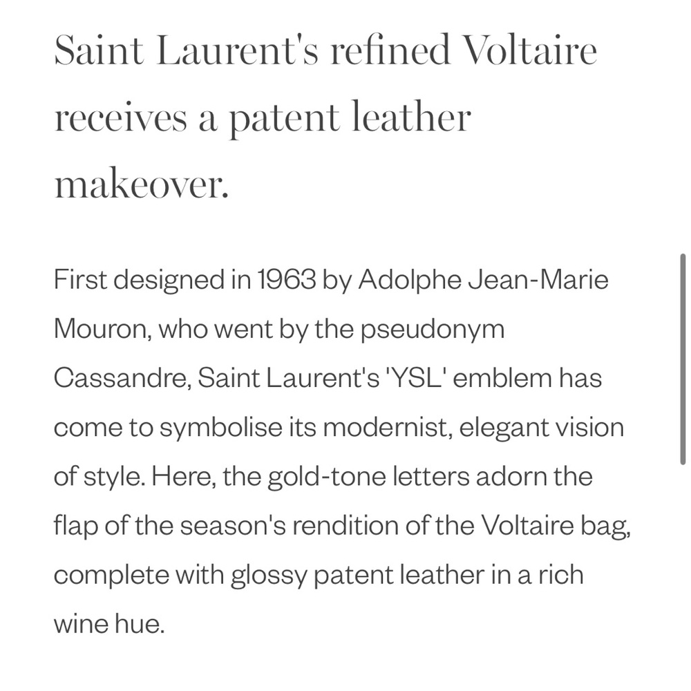 NWOT Saint Laurent Patent Leather mini Voltaire Top-shoulder Bag - Picture 14 of 16
